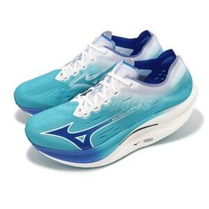 Mens Size 7 - Mizuno Wave Rebellion PRO 2 Blue White Running Shoes U1GD2417-53